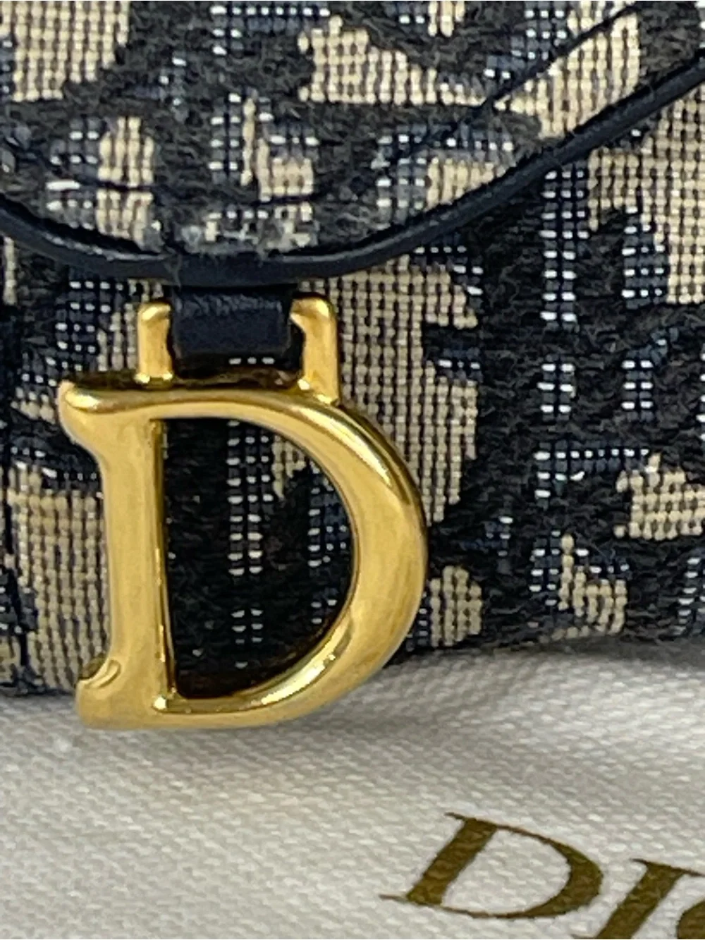 Christian Dior Saddle Wallet With Dust Bag